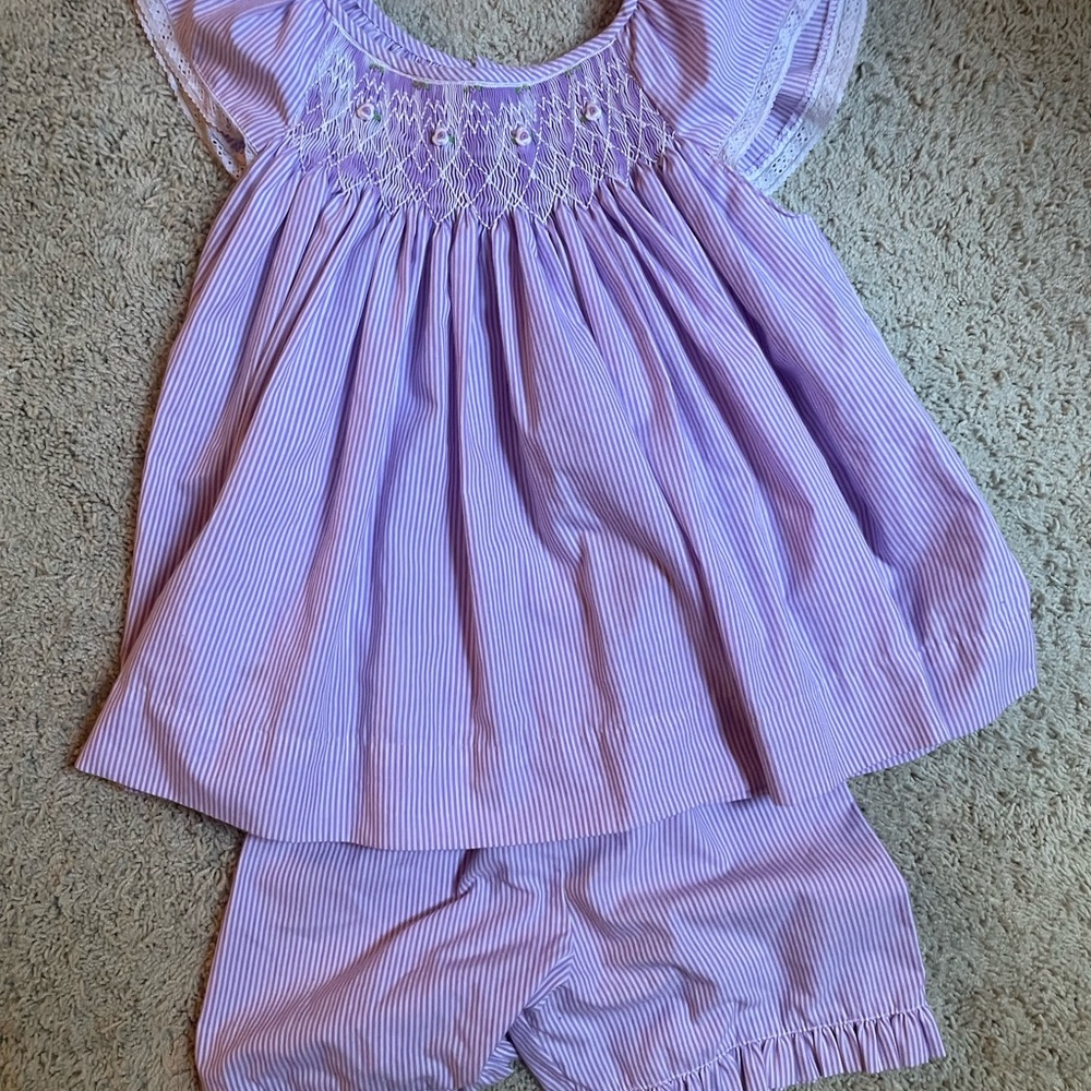 Remember Nguyen girls size 5 smoked top and shorts set